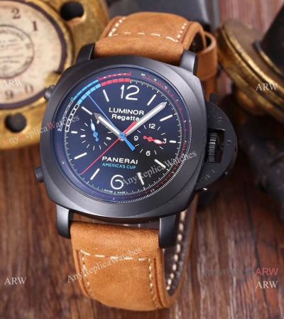 Solid Black Panerai Luminor Regatta Replica Watch - PAM 725 Copy